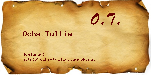Ochs Tullia névjegykártya